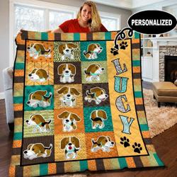 Beagle Personalized Quilt Blanket BBB110525HT and Home Decor
