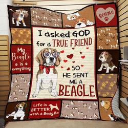 Beagle Quilt Blanket ABC07111185 and Home Decor