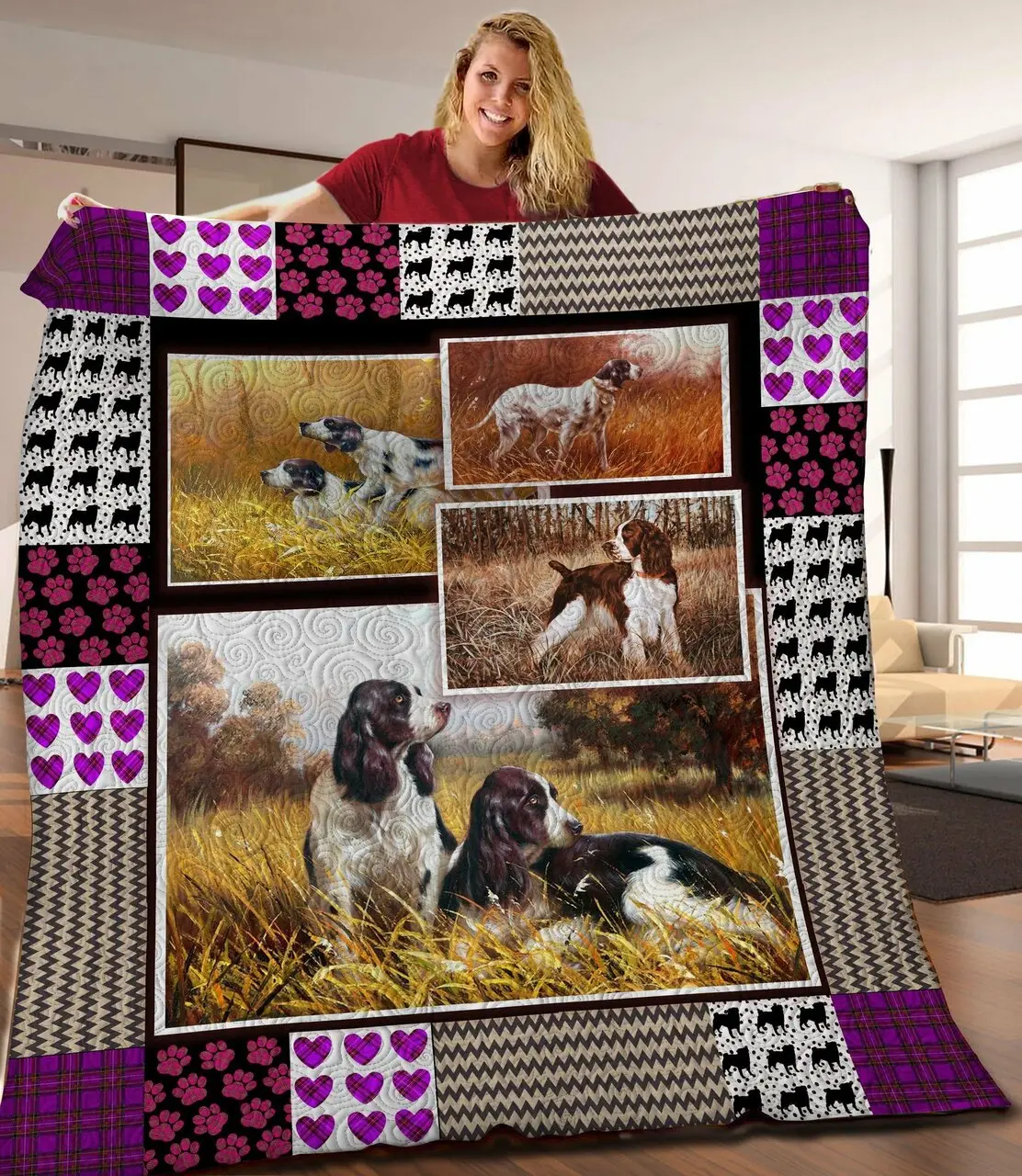 Beagles Jfj Quilt Af and Home Decor
