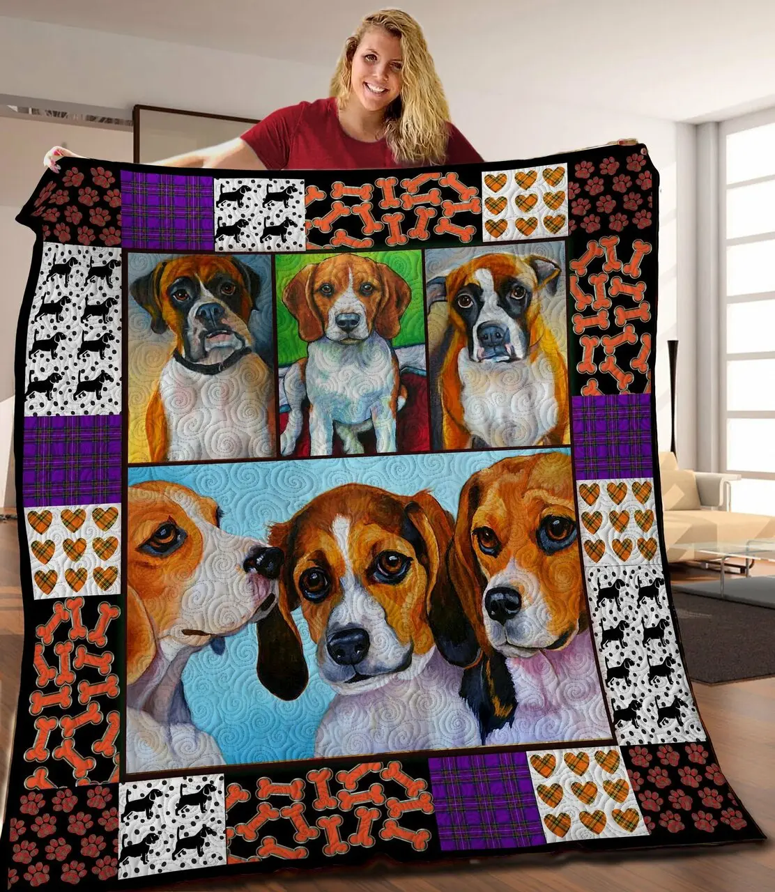 Beagles Jfj Quilt Jq and Home Decor