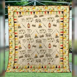 Bear Campfire Hur Quilt fc and Home Decor