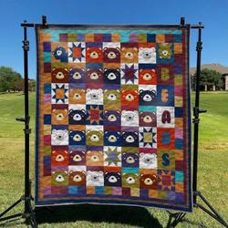 Bear Face DHCLD0909 Quilt Blanket and Home Decor