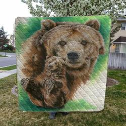 Bear HVT140803 Quilt Blanket Sleepy and Home Decor