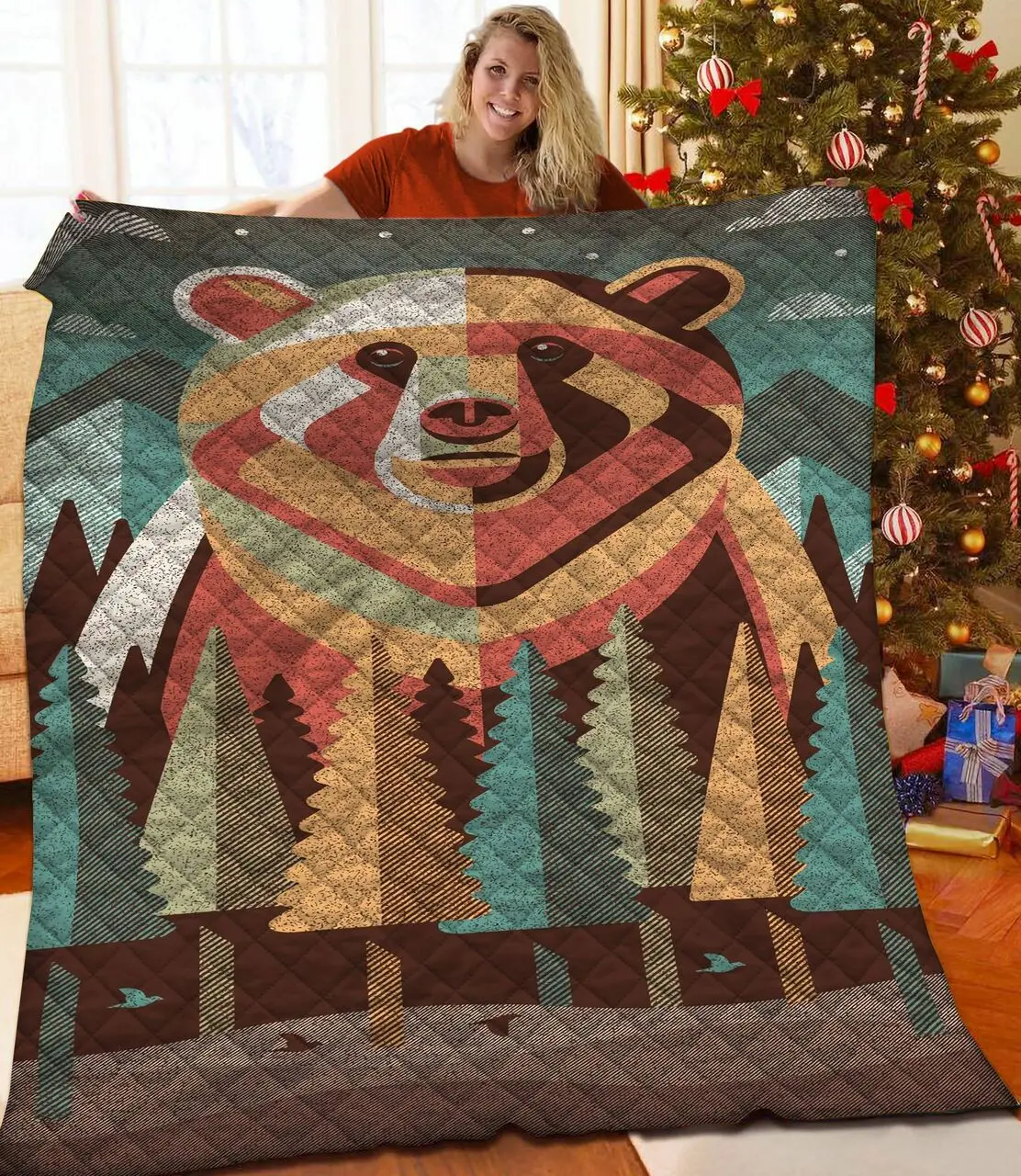 Bear Jfj Quilt Fz and Home Decor