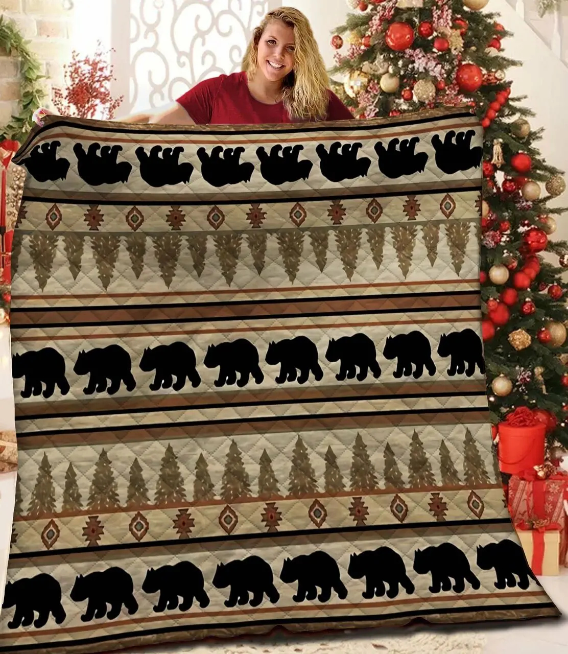 Bear Jfj Quilt Oa and Home Decor