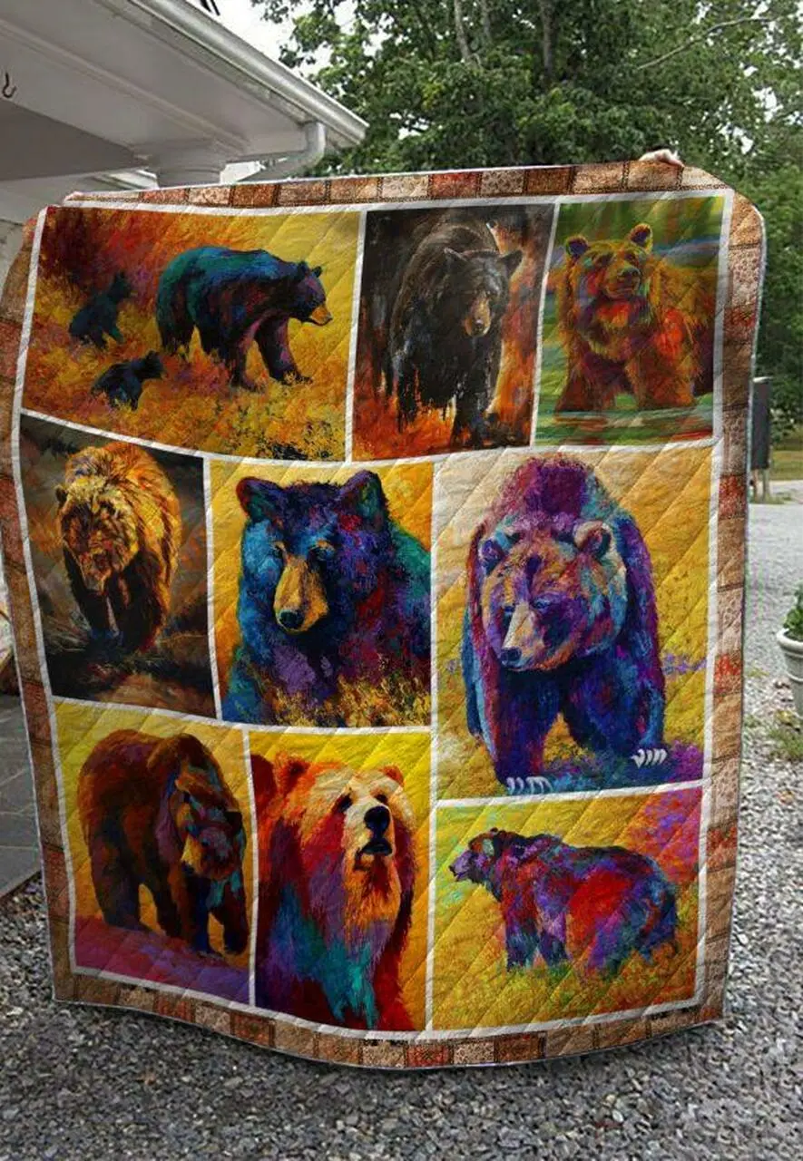 Bear Quilt V1 and Home Decor