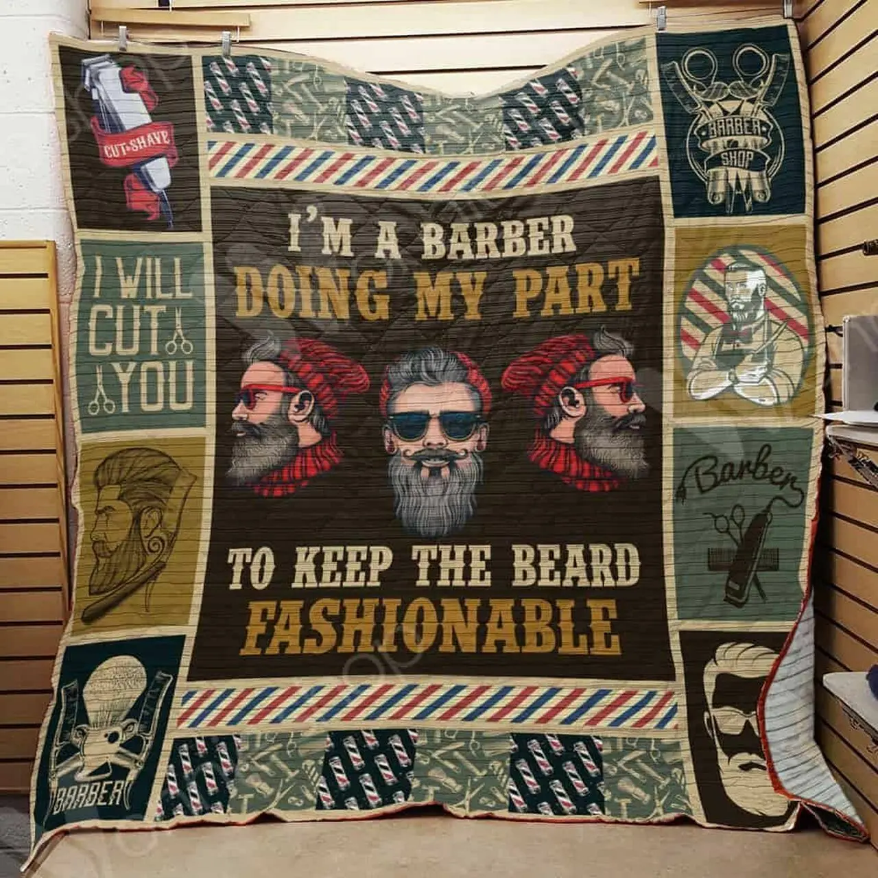 Beard Barber Ee13507 Quilt Inkp0108 and Home Decor