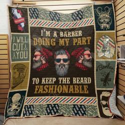 Beard Barber Ee13507 Quilt Inkp0108 and Home Decor