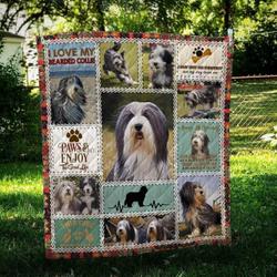 Bearded Collie Cl09100040Mdq Quilt Blanket and Home Decor