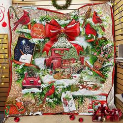 Beautiful Christmas Wreath Cl14100017Mdq Quilt Blanket and Home Decor