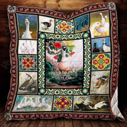 Beautiful Geese Blanket Kc1707 Quilt and Home Decor