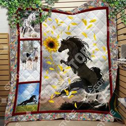 Beautiful Horses You Are My Sunshine Like 3D Personalized Customized Quilt Blanket 1267 and Home Decor