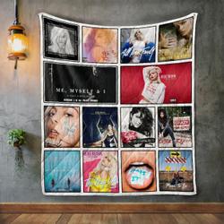 Bebe Rexha Album Covers Quilt Blanket and Home Decor