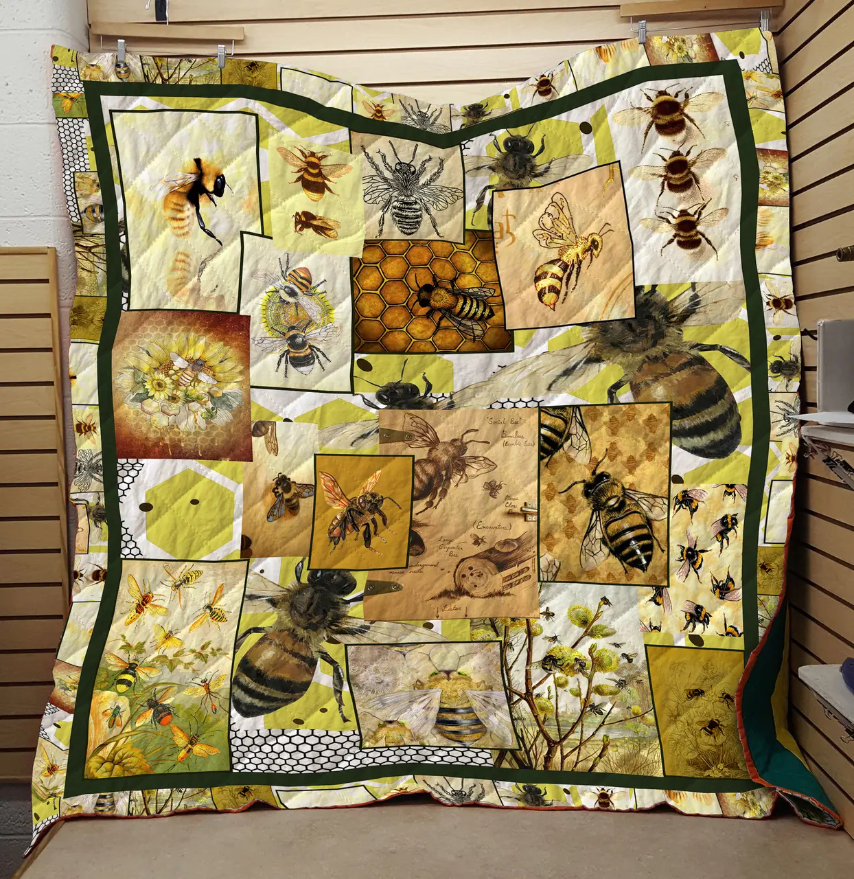 Bee 3D Personalized Customized Quilt Blanket 30 and Home Decor