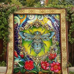 Bee A Green Bee Vcb Quilt Derqqw and Home Decor