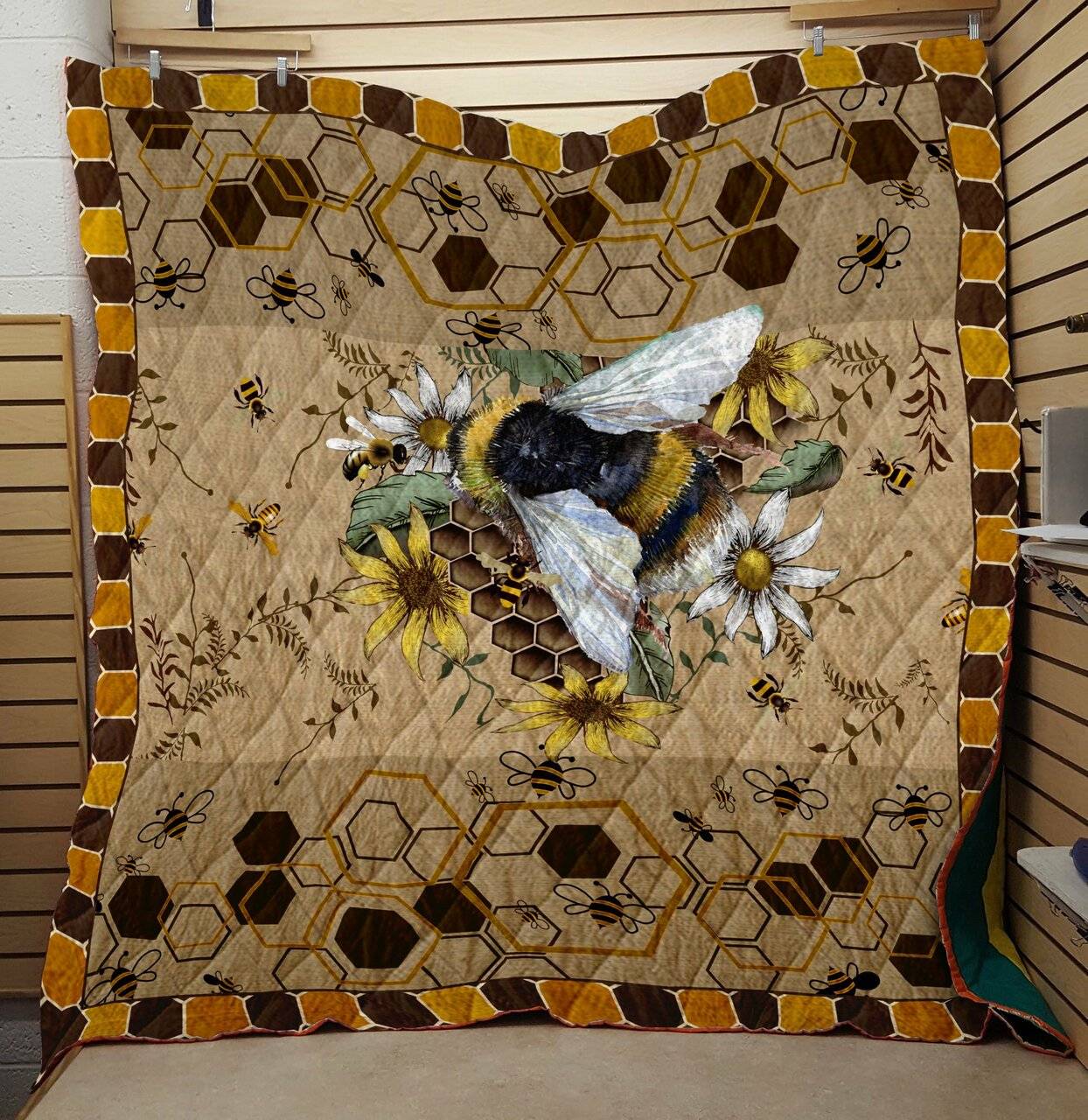 Bee Flower Quilt and Home Decor
