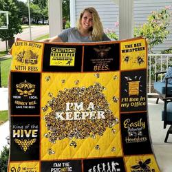 Bee Im A Keeper Quilt Blanket ABC07113650 and Home Decor