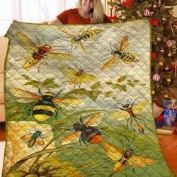 Bee Jfj Quilt Uu and Home Decor