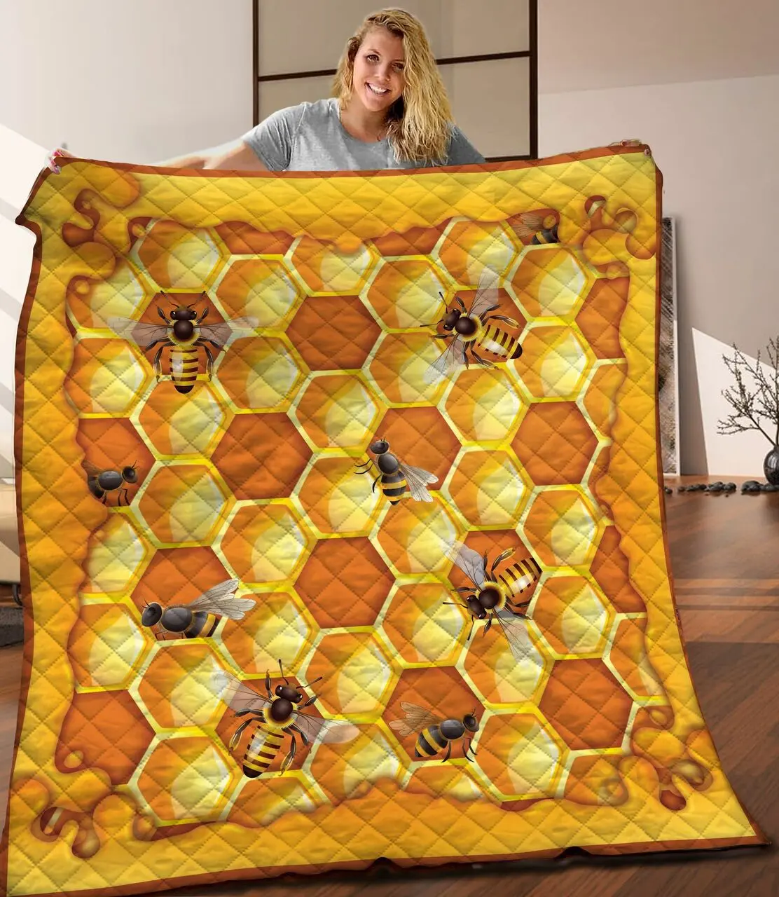 Bee Jfj Quilt Yk and Home Decor