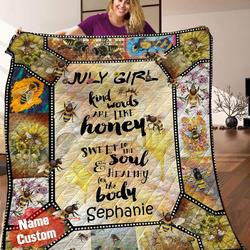 Bee July Personalized Quilt Blanket Hhh020620Na and Home Decor
