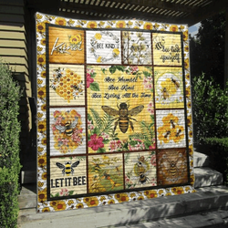 Bee Loving All The Time Quilt Blanket ABC07111595 and Home Decor