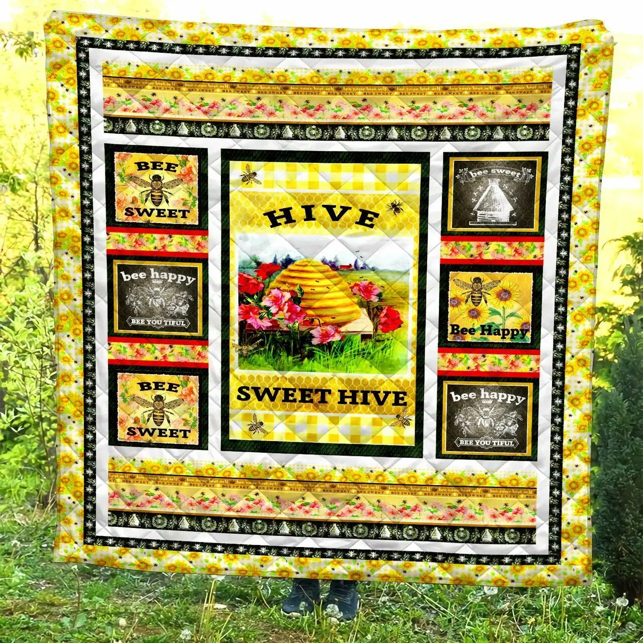 Bee Quilt Blanket BBB070501NB and Home Decor