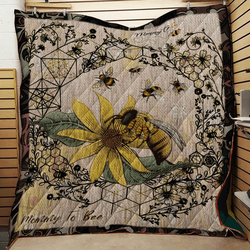 Bee The Queen JY8 NTTH011298 3D Customized Quilt and Home Decor