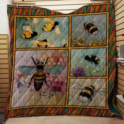 Bee The Time I Loved You Quilt Blanket Dhc020120638Td and Home Decor