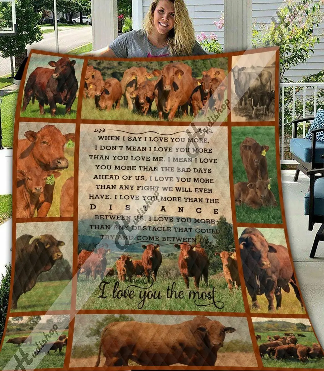Beefmaster Cow Nt 02012001Kn 3D Customized Quilt and Home Decor