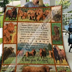Beefmaster Cow Nt 02012001Kn 3D Customized Quilt and Home Decor