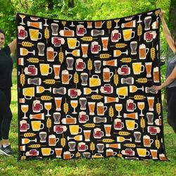 Beer Type Pattern DHCDHC DT1910 Quilt Blanket and Home Decor