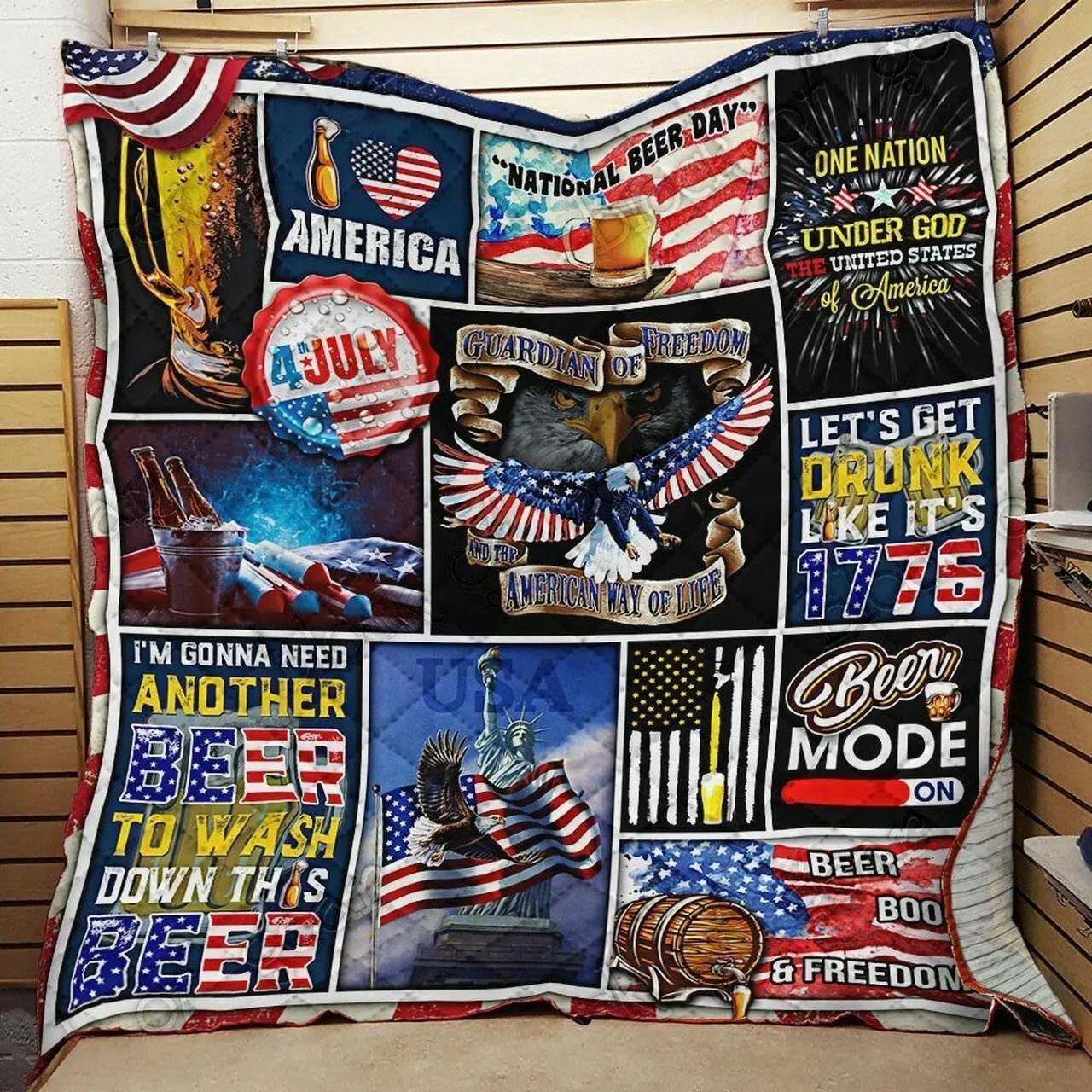Beer X Amp Freedom Quilt Blanket ABC07114058 and Home Decor