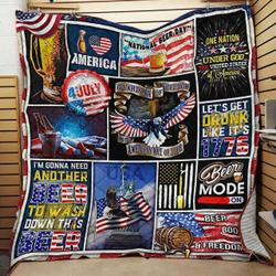 Beer X Amp Freedom Quilt Blanket ABC07114058 and Home Decor