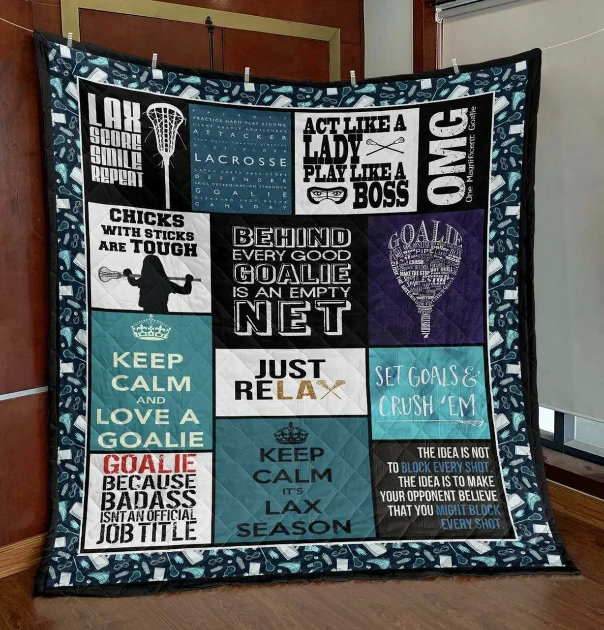Behind Very Good Goalie Lacrosse Women Vb Quilt Yy90523 Fuct1409 and Home Decor
