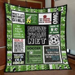 Behind Very Good Goalie Quilt Blanket Vh09  Quilt and Home Decor