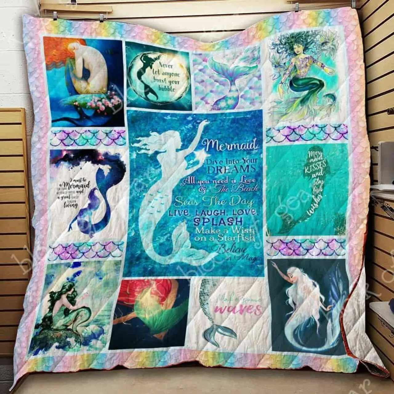 Believe In Magic Mermaid Jfj Quilt Lr and Home Decor