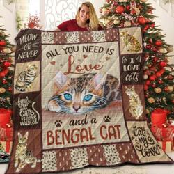 Bengal Cat Quilt Blanket ABC06011050 and Home Decor
