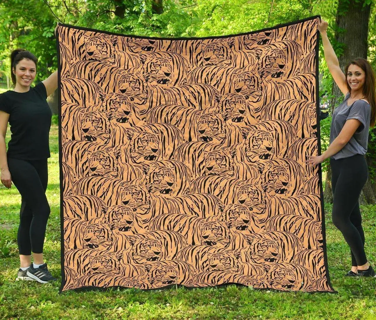Bengal Tigers Pattern DHCDHC DT1910 Quilt Blanket and Home Decor