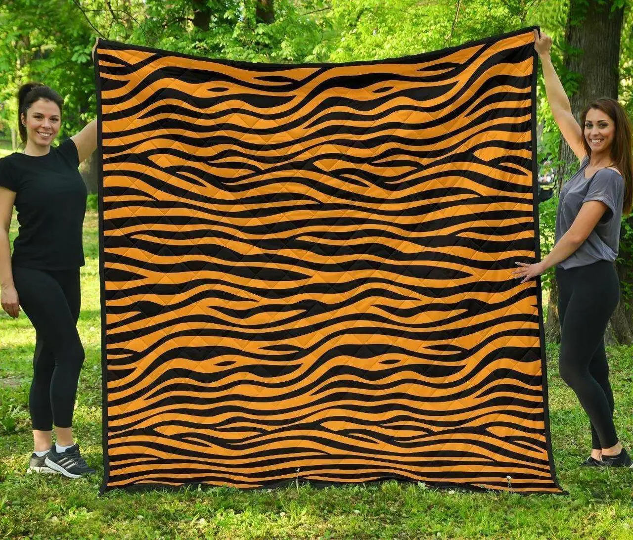 Bengal Tigers Skin Print Pattern Background DHCDHC DT1910 Quilt Blanket and Home Decor