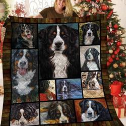 Bernese Mountain The Love Of Mine 3D Customized Quilt and Home Decor