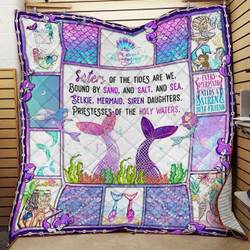 Best Friend Mermaid Quilt Blanket ABC07113513 and Home Decor