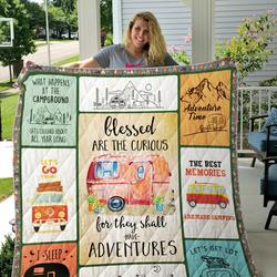 Best Memories Made Camping Quilt Blanket and Home Decor