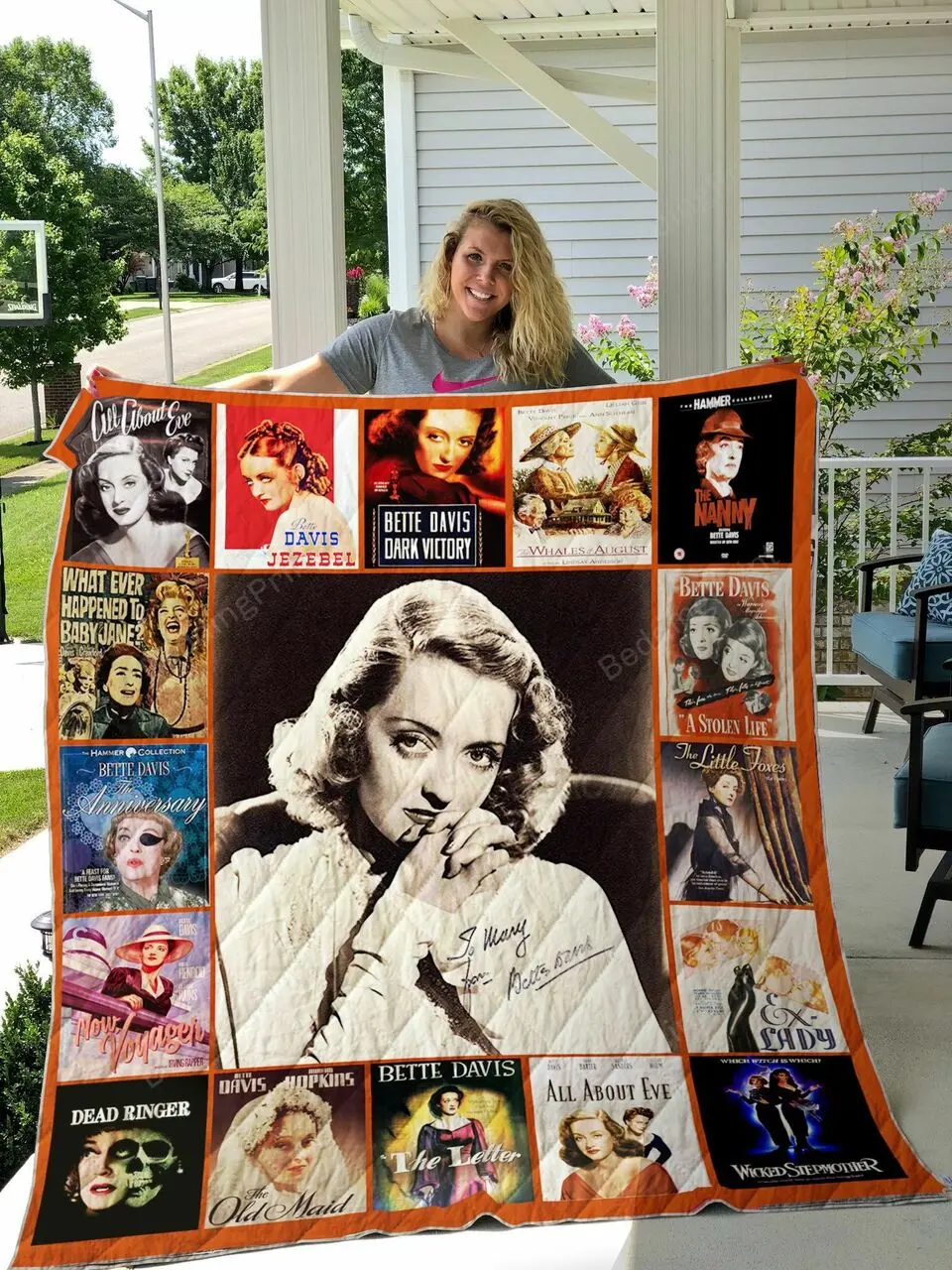 Bette Davis Quilt Blanket and Home Decor