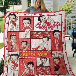 Betty Boop Cartoon Quilt Blanket - Best Gifts For Fans, Birthdays and Home Decor