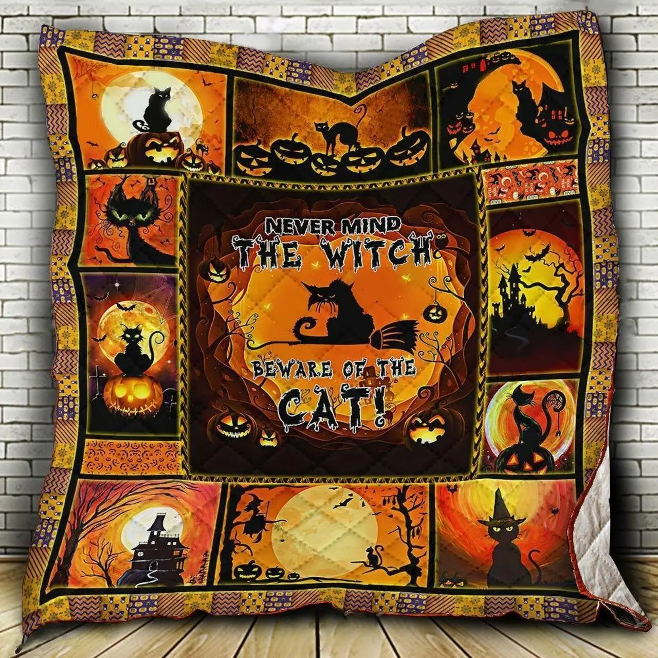 Beware Of The Cat Quilt Blanket ABC07112417 and Home Decor