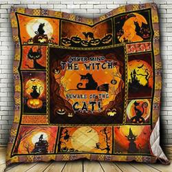 Beware Of The Cat Quilt Blanket ABC07112417 and Home Decor