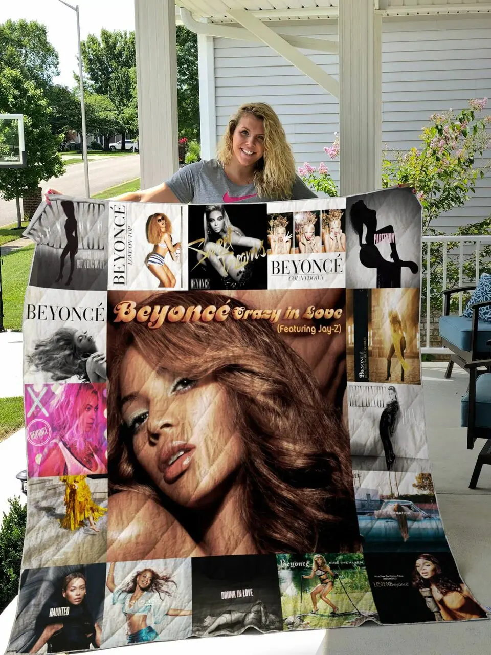 Beyonce Knowles Quilt Blanket For Fans Ver 17 and Home Decor