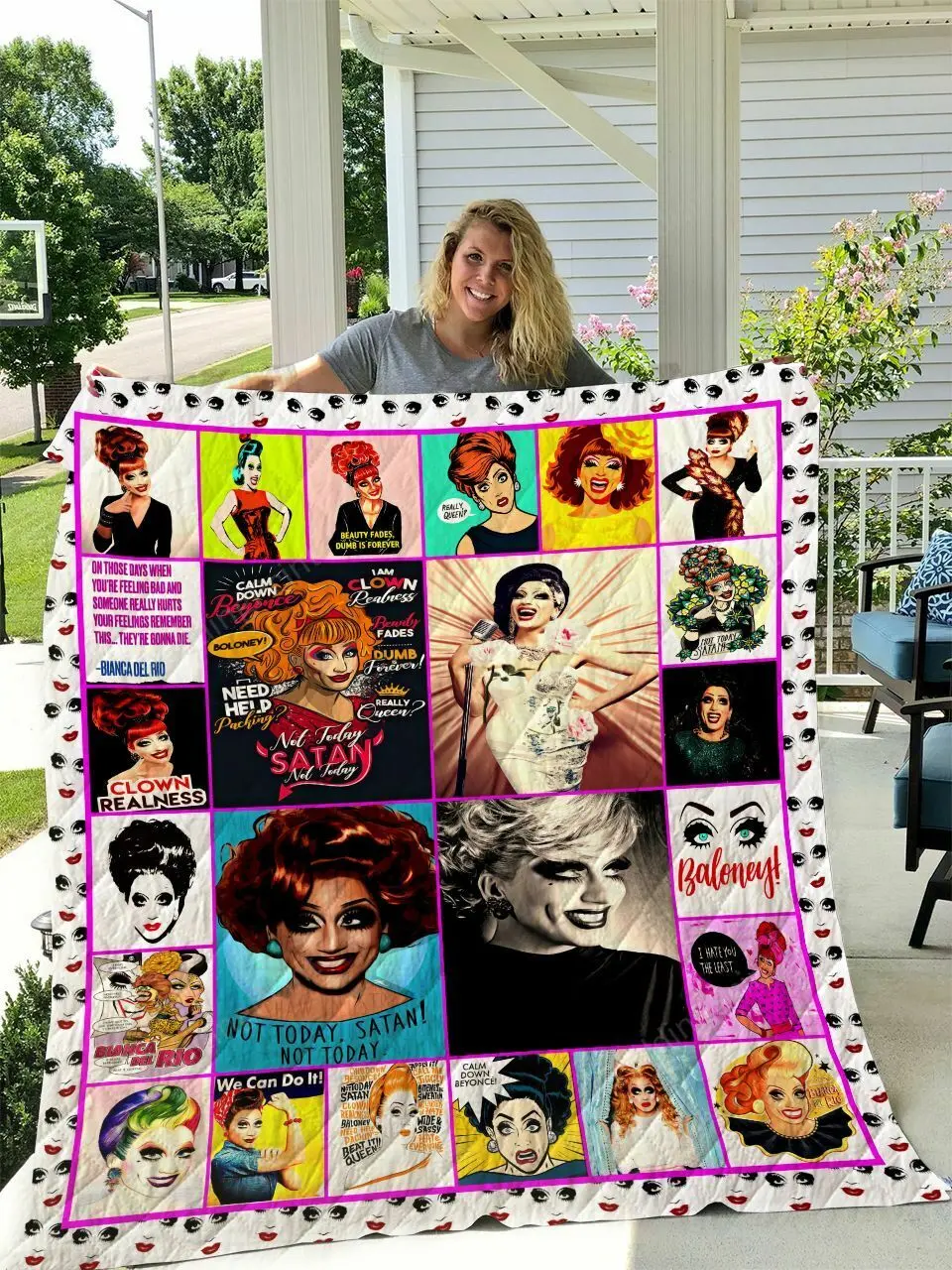 Bianca Del Rio Quilt Blanket and Home Decor