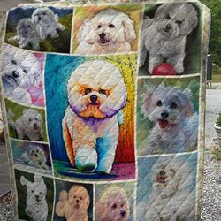Bichon Dog Quilt and Home Decor