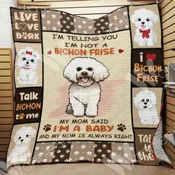 Bichon Frise Dog Quilt Blanket Dhc0102439Td and Home Decor